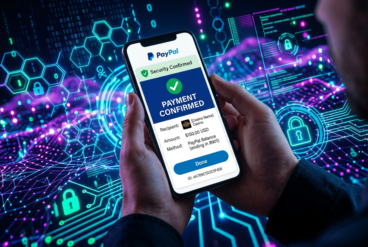 Elektroniczny portfel na smartfonie na tle logotypów kasyn